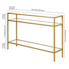 Hudson&Canal Siviline 42"W Console Table - Brass-9