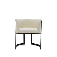 Manhattan Comfort - Chaise de salle à manger moderne Corso 26,38 po en similicuir crème-Chaise de salle à manger moderne pour salle à manger et salon