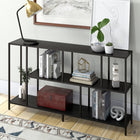 Hudson&Canal Winthrop 52"W Console Table - Blackened Bronze-Handcrafted finish is applied to the steel frame