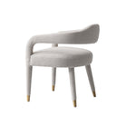 Manhattan Comfort Aspen 23.2" Mid-Century Modern Tweed Upholstered Dining Armchair - Silver Lining - Set of 2-Delivered to you Fully Assembled! No Assembly Required