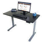 Victor Height Adjustable Full Electric Standing Desk - 4' Wide - Black-Work surface raises at 0.6" per second with minimal noise (under 50 dB)