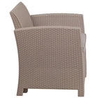 Flash Furniture Chaise en fausse rotin gris clair avec coussin gris clair tout temps-Housse de coussin tout temps grise claire amovible