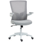 HOMCOM Ergonomic Office Chair with Lumbar Support - Grey-Get customized back comfort with a 2D lumbar support