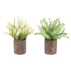 Monarch Specialties 9360 12" Tall Artificial Mullberry Grass - Brown Cement Pots - Set of 2-Refresh your home or office décor with this set of 2 artificial plants, featuring 12" tall mulberry grass designs that add a modern, natural-looking accent to any table, shelf, or workspace