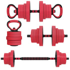 Soozier 4-in-1 Adjustable Weight Dumbbell Set-88 lb (40 kg) 4-in-1 set: dumbbells, barbells, kettlebells and push-up stands