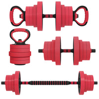 Soozier 4-in-1 Adjustable Weight Dumbbell Set-88 lb (40 kg) 4-in-1 set: dumbbells, barbells, kettlebells and push-up stands