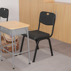Flash Furniture HERCULES Series Black Plastic Stack Chair with Open Back & Black Frame - 5 Pack-880 lb. Weight Capacity