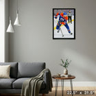 Leon Draisaitl Edmonton Oilers - Framed Canvas - 22" x 31"-Ready to hang - arrives fully assembled