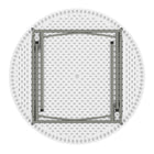 Flash Furniture 48" Round Granite Plastic Folding Table - White-Protective Floor Caps