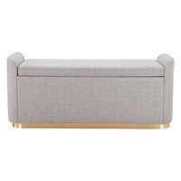 Zuo Dobo Storage Bench - Grey-Comfy and durable polyester fabric