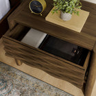 Modway Emric Wave Nightstand - Walnut-Laminated Wood Blend Construction