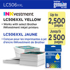 Brother Genuine LC506XXLYS Ink Cartridge - Super High Yield - Yellow -Brother Genuine LC506XXLYS Super High Yield Yellow Ink Cartridges deliver consistent, reliable performance