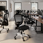 Staples - Fauteuil fonctionnel pivotant ergonomique en mailles Hyken - Noir-Respecte ou surpasse les normes ANSI/BIFMA