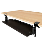 Uncaged Ergonomics KT4 Clamp-On Under Desk Keyboard Tray - Black-KT4 has an adjustable height of 4.1-6.6" eblow the desk.