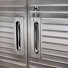 Seville Classics UltraHD Storage Cabinet - 36" L x 18" W x 72" H - Graphite-Four 5" heavy-duty wheels (2 locking)