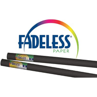 Fadeless Bulletin Board Art Paper, Black, 48" x 12', 4 Rolls-Ultra fade-resistant