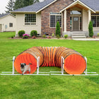 PawHut 13' L Dog Tunnel with 2 Support Brackets-Carrying bag included 