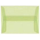 JAM Paper - Enveloppes d'invitation en vélin translucide A10 - 6 po x 9,5 po - Vert feuille - paquet de 25 (PACV853)-Couleur : vert feuille translucide.