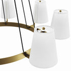 Modway Surround 8-Light Chandelier - White/Satin Brass-ETL Listed for Damp Locations