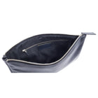 Ashlin Designer - Grande pochette Emerson en cuir foulonnE naturel pour iPad/MacBook de 11 po - bleu marine-Deux poches intérieures à glissière