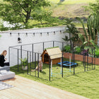 PawHut Heavy Duty Metal Dog Playpen - 47" H-Keeps your pet safely confined while offering more space to play, sleep, and exercise