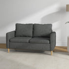 HOMCOM 56" Loveseat Sofa for Bedroom with Side Pockets - Grey-High density foam padded seat cushion and inside spring packs to sink in comfortably