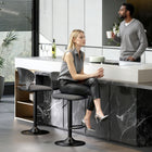 HOMCOM Counter Height Modern Swivel Bar Stools - Black - 2 Pack-The robust metal frame and wide base support up to 265 lbs (120 kg) safely
