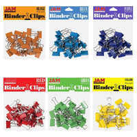 JAM Paper - Assortiment de pinces à baguette colourées - petites - 3/4 po (19 mm) - couleurs arc-en-ciel assorties - 150 pinces/paquet-Couleur : Couleurs arc-en-ciel assorties (Rouge, Jaune, Orange, Vert, Bleu, Violet) | Fabriquées en acier trempé pour une prise ultra solide