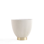 Manhattan Comfort - Table d’appoint moderne Anderson 18,43 po en similicuir crème-Livré chez vous entièrement assemblé Aucun assemblage requis