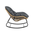 Manhattan Comfort Benson Modern Patio Rocking Chair 6-Piece Set - Grey-Home Assembly Required. All Hardware Included