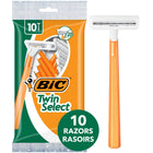 BIC Twin Select Men's Sensitive Skin Shavers - Green - 10 Pack-BIC razors for men are designed for a sensitive, soothing, comfortable shave