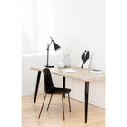 Gry Mattr 65"W Live Edge Desk - White Oak-Manufactured live edge desk with solid metal legs