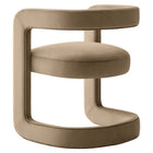 Modway Winslow Performance Velvet Barrel Accent Chair - Taupe-Fully Assembled