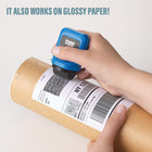 Trodat ID Protector Roller Stamp-Ink works on glossy paper and is long-lasting with unlimited refilling: The ID defender roller stamp's ink works on both glossy and standard paper, and the initial ink cartridge can cover up to 330 feet (100 meters) of concealed impressions and with its mess-free refilling system you can continue using it indefinitely