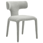 Modway Stellan Curved Back Boucle Upholstered Dining Chair - Dove Grey - 2 Pack-Set of 2 Chairs
