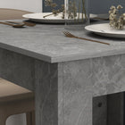 HOMCOM Square Dining Table for 2, for Kitchen and Living Room - Cement Grey-Assembly required