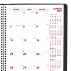 Brownline 2027 14-Month Monthly Planner Soft Cover - 11" x 8-1/2" - Black-100% post-consumer recycled paper