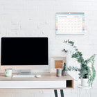 Emily Ley Simplified 2026-27 Standard Wall Calendar - 15" x 12" - Happy Stripe - Bilingual-Daily blocks measure 1 3/4" x 1 1/2"