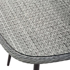 Modway - Endeavor 36 po Terrasse extérieure Rotin en osier Table à manger, Gris-Résistants à l’eau et aux UV