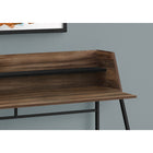 Monarch Specialties 7548 48" Computer Desk - Brown Reclaimed Wood/Black Metal-Finished on all sides for flexible placement anywhere in a home office