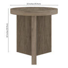 Hudson&Canal Holm 22"W Round Side Table - Antiqued Grey Oak-Nail-in feet with protective felt pads for floor safety