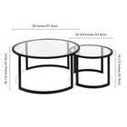 Hudson&Canal Mitera Round Nested Coffee Table - Blackened Bronze-10