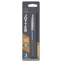 Parker Jotter Ballpoint Pen Waterloo Blue - Medium Point - Blue Ink-Streamlined style with clean lines for a fresh take on the iconic PARKER Jotter design