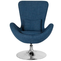 Flash Furniture Egg Series Fabric Side Reception Chair - Blue-Lounge Chair