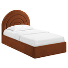 Modway Solana Arched Performance Velvet Twin Platform Bed - Rust-Assembly Required