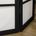 HOMCOM 3 Panel Freestanding Room Divider - White-Materials: Non-woven Fabric, Paulownia Wood 
