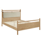 Modway Leni Full Size Wood Platform Bed Frame - Light Oak Heathered Ivory-Wood Slatted Support