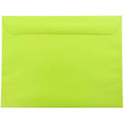 JAM Paper 9 x 12 Booklet Envelopes, Brite Hue Ultra Lime Green, 1000 Pack (5156771B)-Ultra lime green