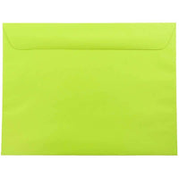 JAM Paper 9 x 12 Booklet Envelopes, Brite Hue Ultra Lime Green, 1000 Pack (5156771B)-Ultra lime green