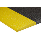 Edgewood - Airsoft Sûreté Craquelé Tapis Anti-Fatigue Léger - 3 pi l x 10 pi L x 3/8 po P - Noir/Jaune-Parfait pour les postes de travail, les caissiers, les bureaux